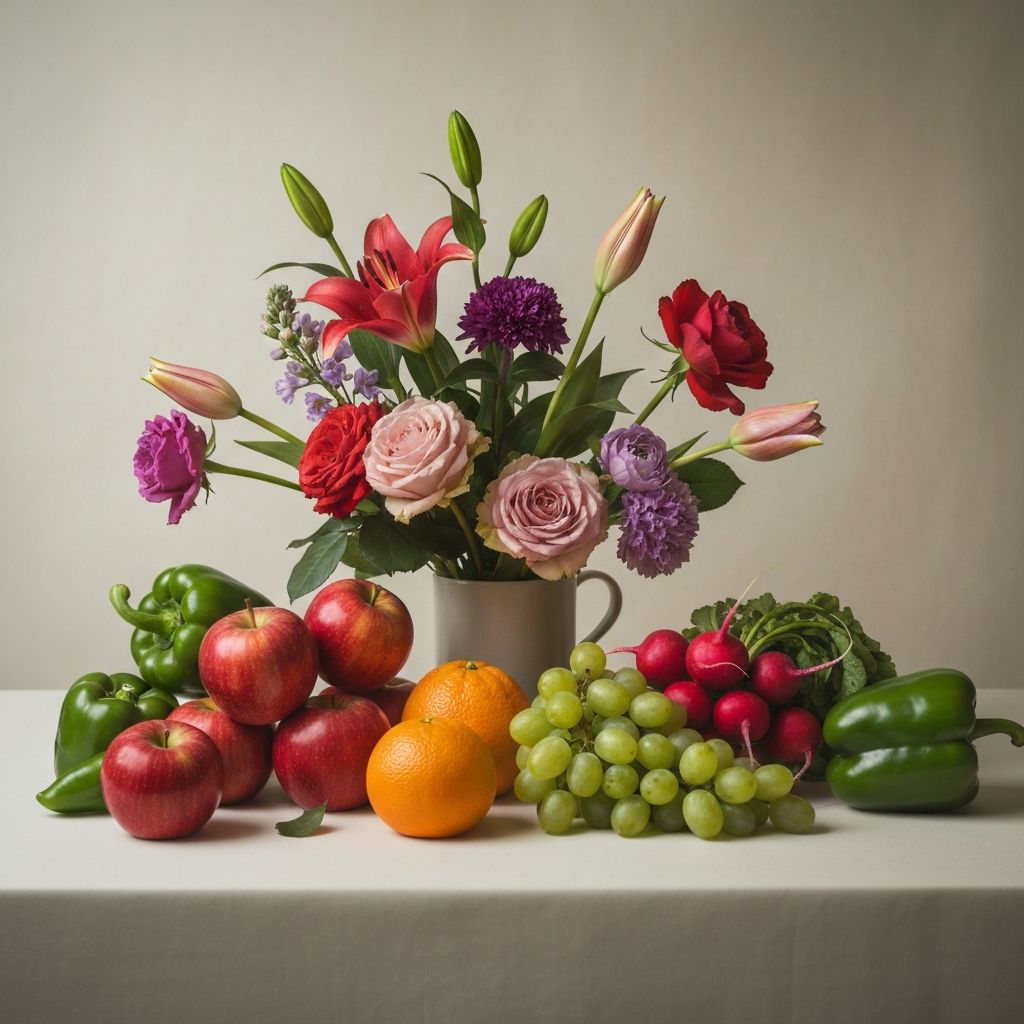 Einfache, frische Mahlzeit